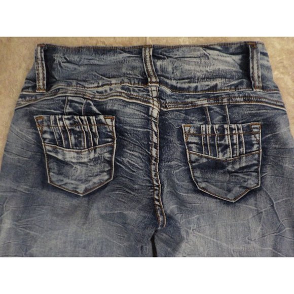 GoGo Star Factory Whiskered Distressed Stretchy Triple Closure Jr Womens 27 x 32 - Picture 5 of 7